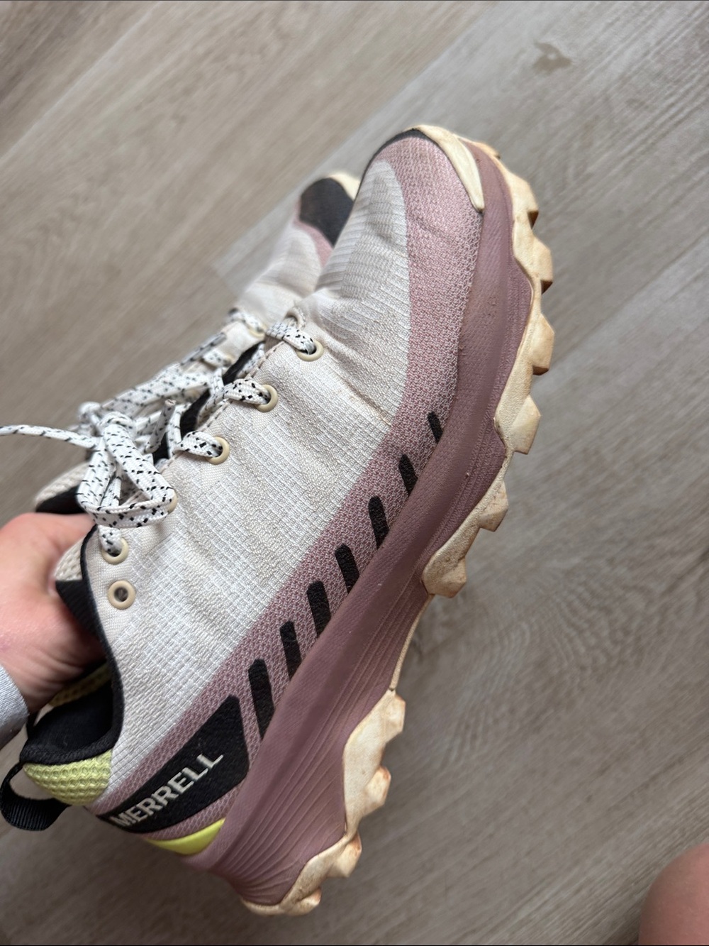 Merrell Cream and Mauve Trail Shoes
